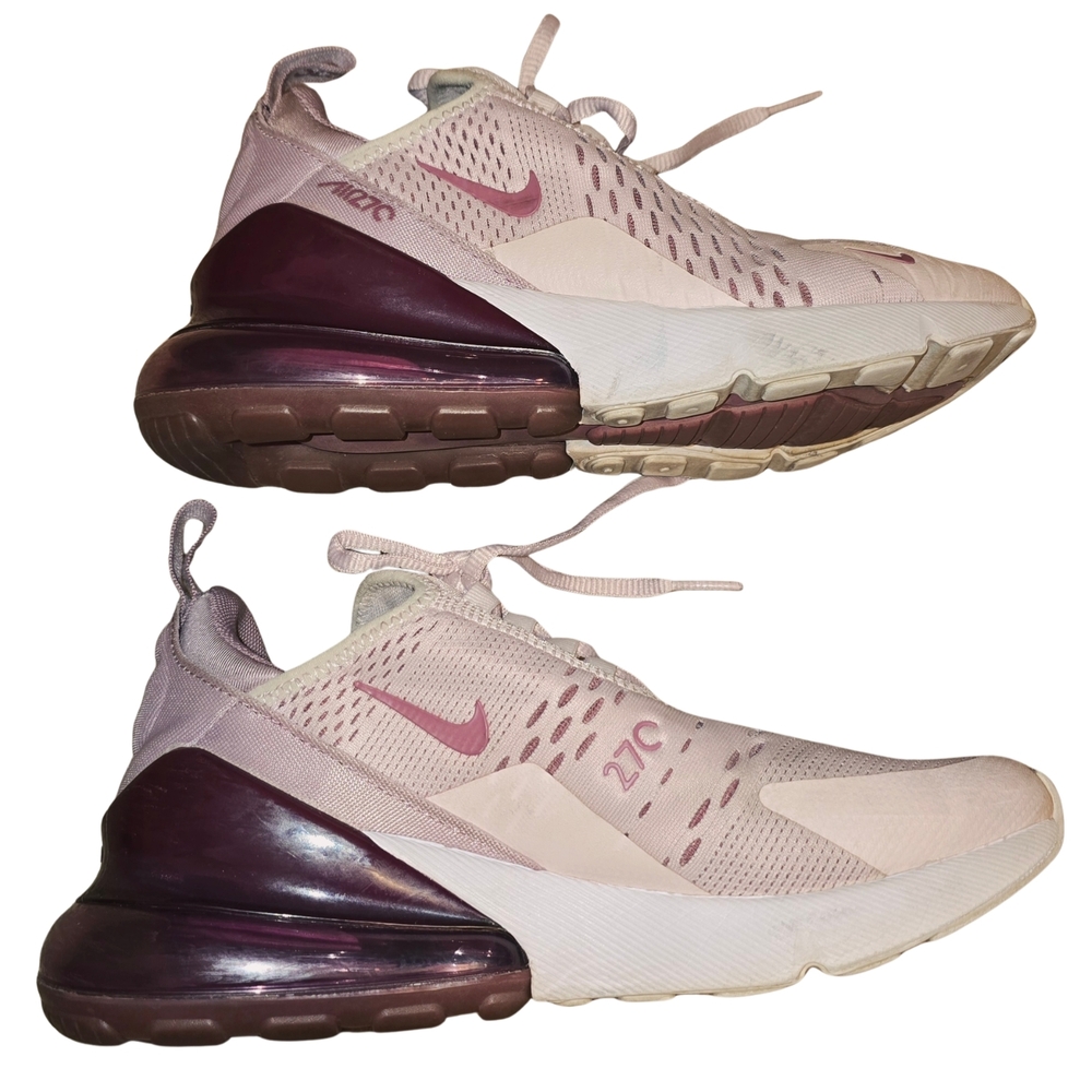 Nike Women's Sneakers in Light Pink and Burgundy